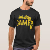 “Gamer Icons T-Shirt – Retro Controller and Pixel  (Vorderseite)