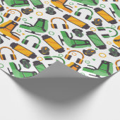 Gamer im Spiel Geschenkpapier (Ecke)