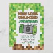 GAMER INVITATION EINLADUNG (Vorne/Hinten)