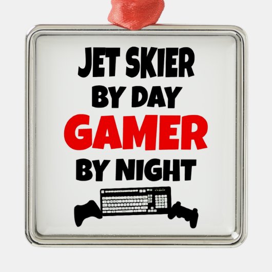 Gamer Jet Skier Ornament Aus Metall (Vorne)