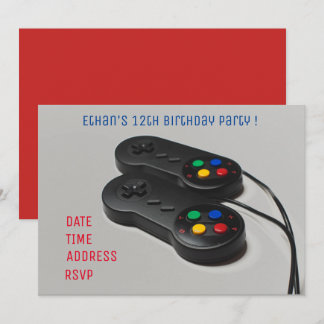 Gamer-Jungs Geburtstagsparty Einladung
