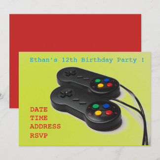 Gamer-Jungs-Geburtstagsparty Einladung