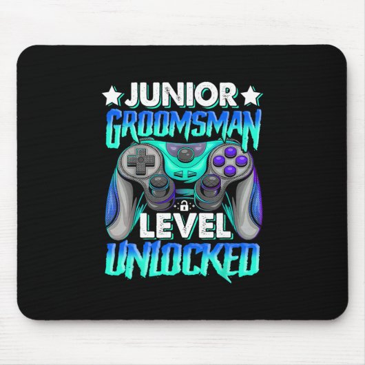 Gamer Junior Brautführer Level freigeschaltet Vide Mousepad (Vorne)