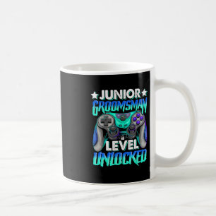 Gamer Junior Groomsman Level freigeschaltet Video Kaffeetasse
