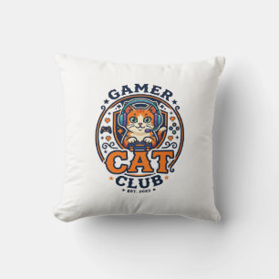 Gamer-Katze Katzen-Mama Geschenkidee - Gamer-Katze Kissen