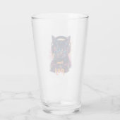 Gamer-Katze Level Up Glas (Rückseite)