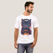 Gamer-Katze Level Up T-Shirt (Vorne ganz)