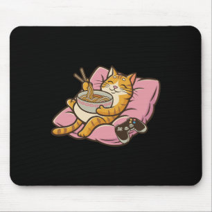 Gamer-Katze Ramen Kawaii Gaming Japanische Frauen Mousepad