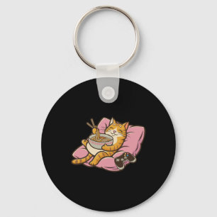Gamer-Katze Ramen Kawaii Gaming Japanische Frauen Schlüsselanhänger