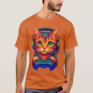 Gamer-Katze Videospiele Jungen Mädchen Lustige Kat T-Shirt