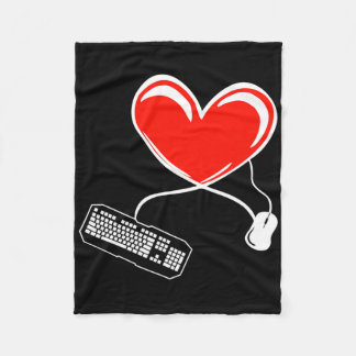 Gamer Keyboard and Mouse Video Game Heart Gaming L Fleecedecke