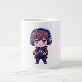 Gamer-Kid-Tasse mit Kopfhörern und PlayStation-Con Jumbo-Tasse