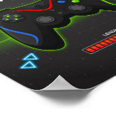 Gamer Kindergeburtstag Party Karten und Geschenke  Poster (Ecke)