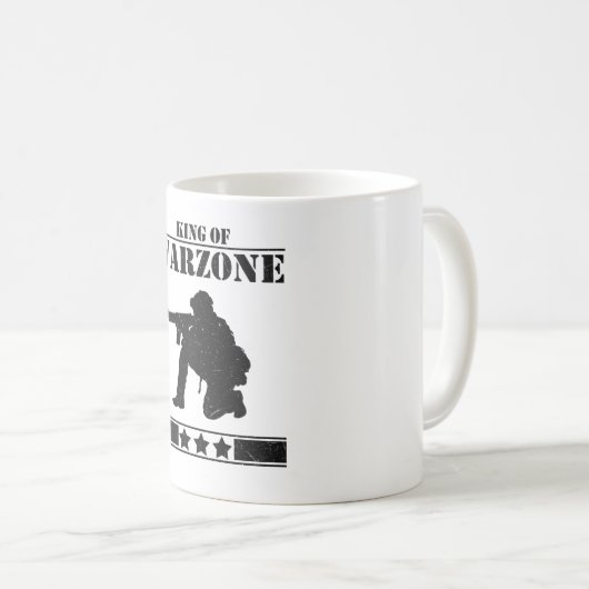 Gamer King of Warzone Gaming Kaffeetasse (VorderseiteRechts)