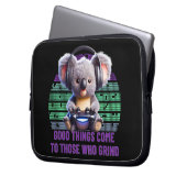 Gamer Koala - Gutes kommt denen, die grinden Laptopschutzhülle (Vorderseite Links)