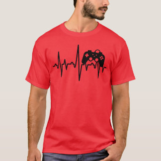 Gamer Kontrolle Heartbeat Gamer Junge T-Shirt