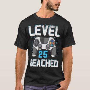 Gamer Level 25 erreicht 25. Geburtstag T-Shirt