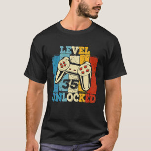 Gamer Level 35 Vollständiger Gaming-Controller fre T-Shirt