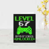 Gamer Level 6 7 Unlocked 100th Day Of School Meme Karte (Gelbe Blume)