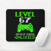 Gamer Level 6 7 Unlocked 100th Day Of School Meme Mousepad (Mit Mouse)