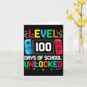 Gamer Level Unlocked 100 Days Of School Student Bo Karte (Gelbe Blume)