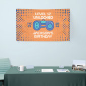 Gamer Level Unlocks Video Games Boy Geburtstag Banner (Messeveranstaltung)