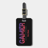 Gamer Level Up Forever Geschenk für Nerd und Geek Gepäckanhänger (Vorderseite vertikal)