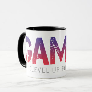 Gamer Level Up Forever Retro-Gamepad-Design Tasse