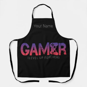 Gamer Level Up Forever Vintag Gamepad Design Schürze