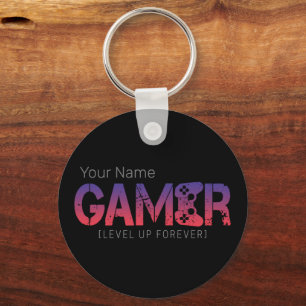 Gamer Level Up Forever Vintage-Gamepad-Design Schlüsselanhänger