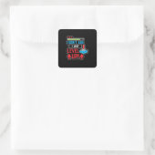 Gamer-Level-Up Quadratischer Aufkleber (Tasche)