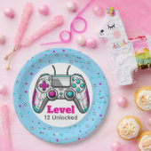 Gamer Level up Video Game Controller Birthday Pappteller (Party)