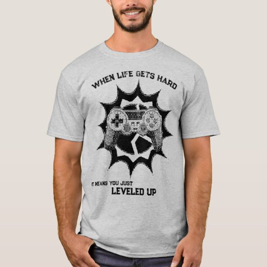 Gamer Levelte Auf Zitat T-Shirt (Vorderseite)