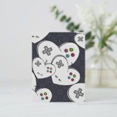 Gamer-Liebe-Controller-Herz Postkarte (Stehend Vorderseite)