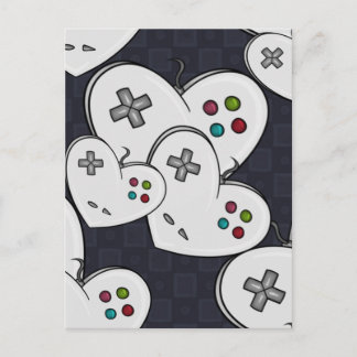 Gamer-Liebe-Controller-Herz Postkarte
