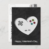 Gamer Liebe Controller Herzwale Feiertagspostkarte (Vorne/Hinten)
