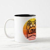 GAMER LIEBE - GAMING NERD ZWEIFARBIGE TASSE (Links)