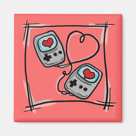 Gamer-Liebe-Magnet Magnet (Vorne)