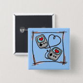 Gamer-Liebeknopf Button (Vorne & Hinten)