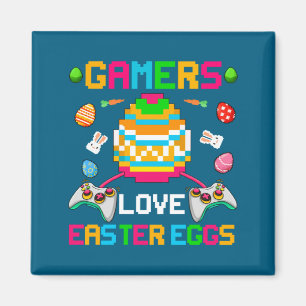 Gamer lieben Ostereier Ostertag für Teenager Junge Magnet