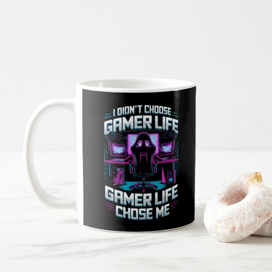Gamer Life entscheidet mich Kaffeetasse (Mit Donut)