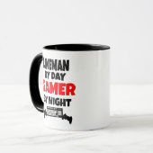 Gamer Lineman Tasse (Vorderseite Links)