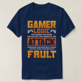 Gamer Logic Je schwieriger man auf das Button-Vide T-Shirt (Design vorne)