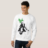 Gamer Long-Ärmel Athleiy Minimalistisch Pixel Sweatshirt (Vorne ganz)