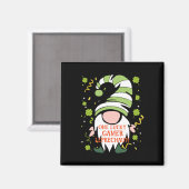 Gamer Lustiger St. Patrick's Day Glücklicher Gnom Magnet (Vorderseite/Rückseite)