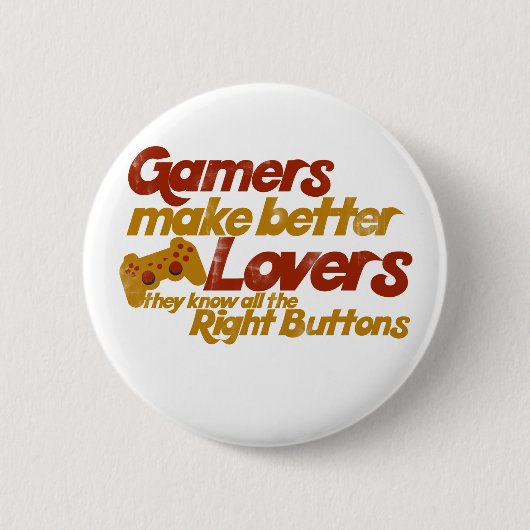 Gamer machen bessere Liebhaber Button (Vorderseite)