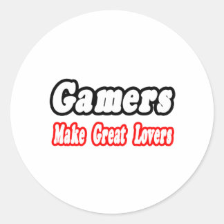Gamer machen große Liebhaber Runder Aufkleber
