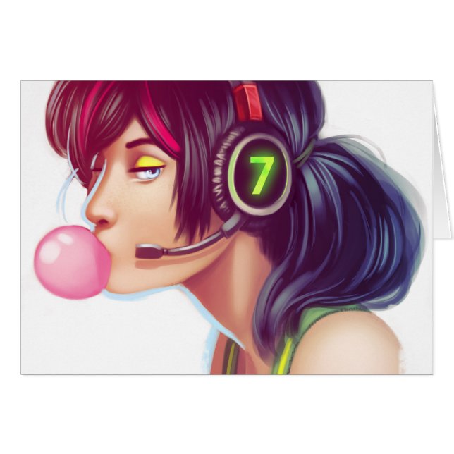 Gamer-Mädchen (Vorderseite (Horizontal))