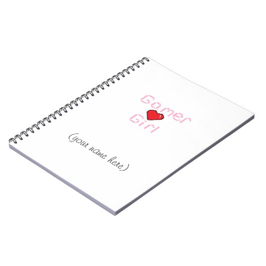 Gamer-Mädchen-Notizbuch Notizblock (Linke Seite)