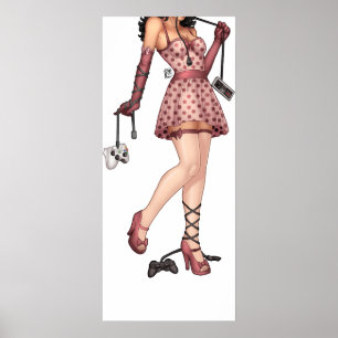 Gamer-Mädchen-Plakat Poster